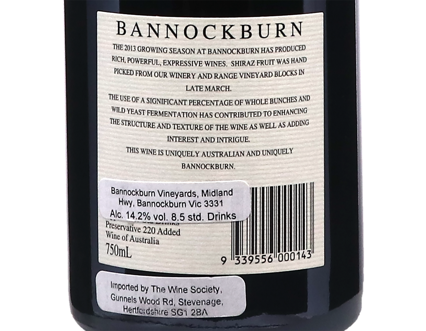Bannockburn Geelong Shiraz 2013