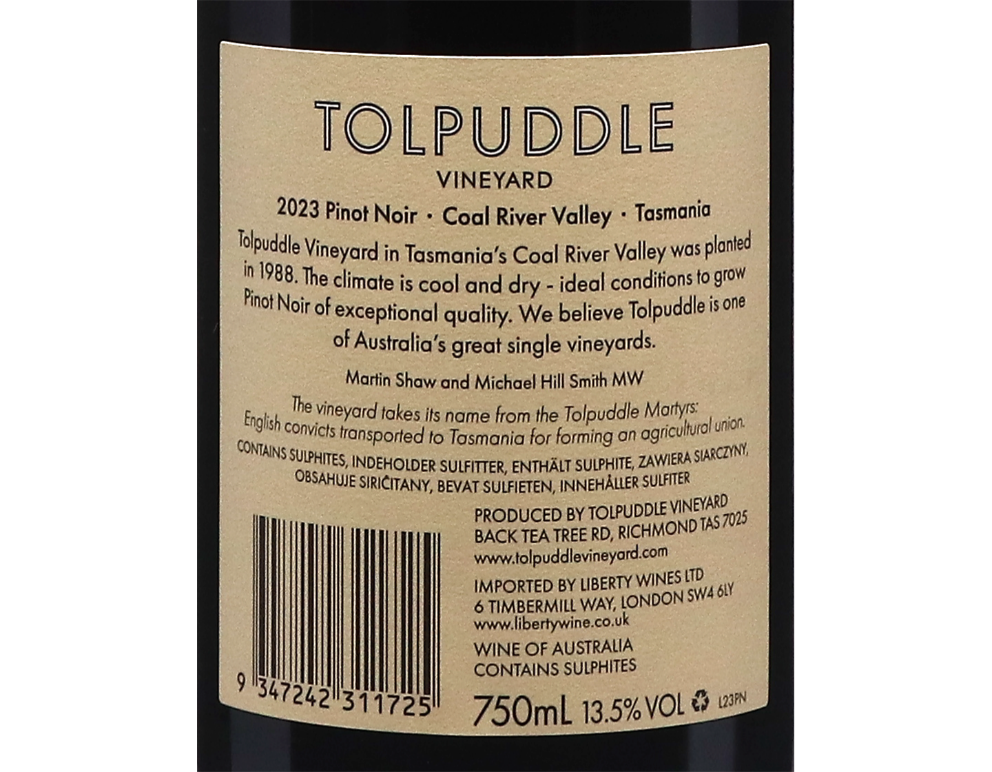 Tolpuddle Tasmanian Pinot Noir 2023