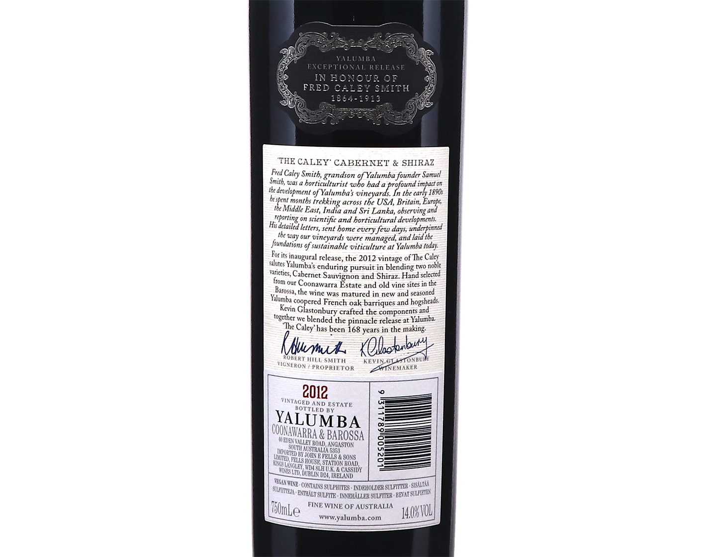 Yalumba The Caley Coonawarra and Barossa Cabernet Shiraz 2012