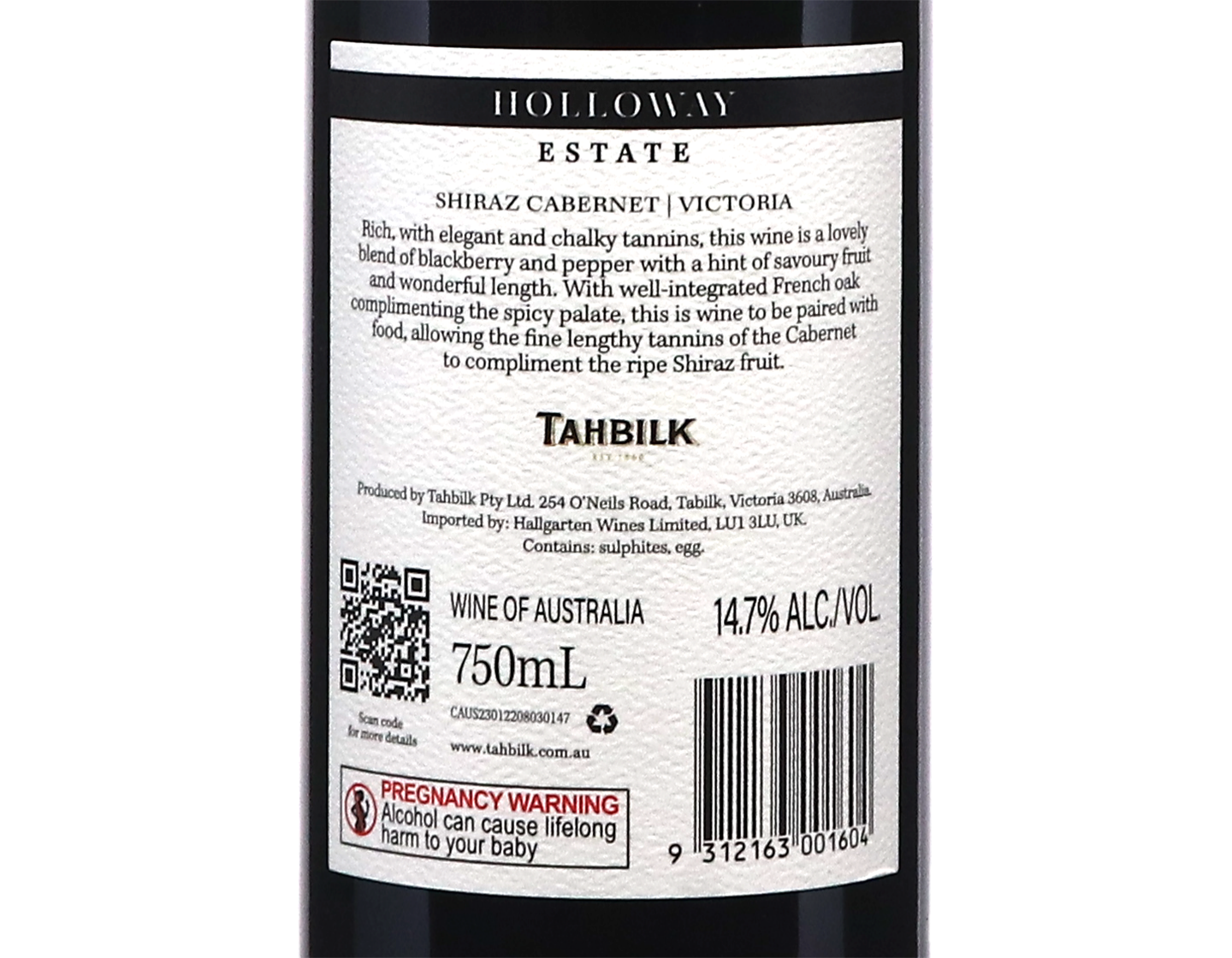 Holloway Estate Victoria Shiraz Cabernet 2023