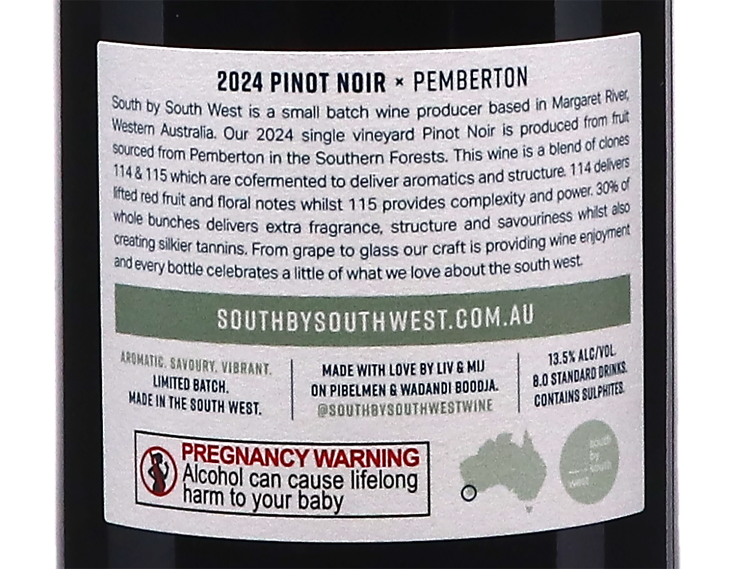 South by South West Pemberton Pinot Noir 2024