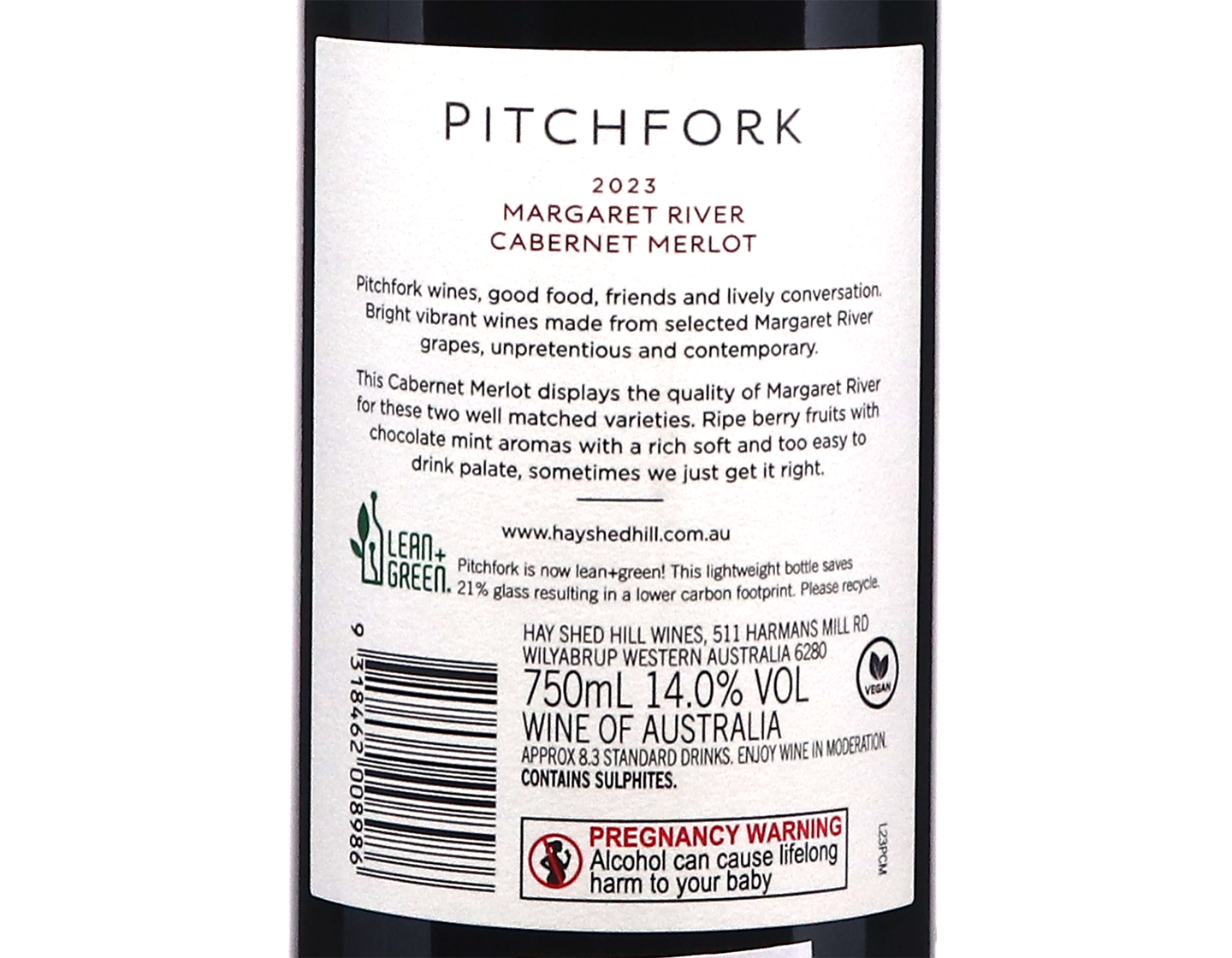 Hay Shed Hill Pitchfork Margaret River Cabernet Merlot 2023