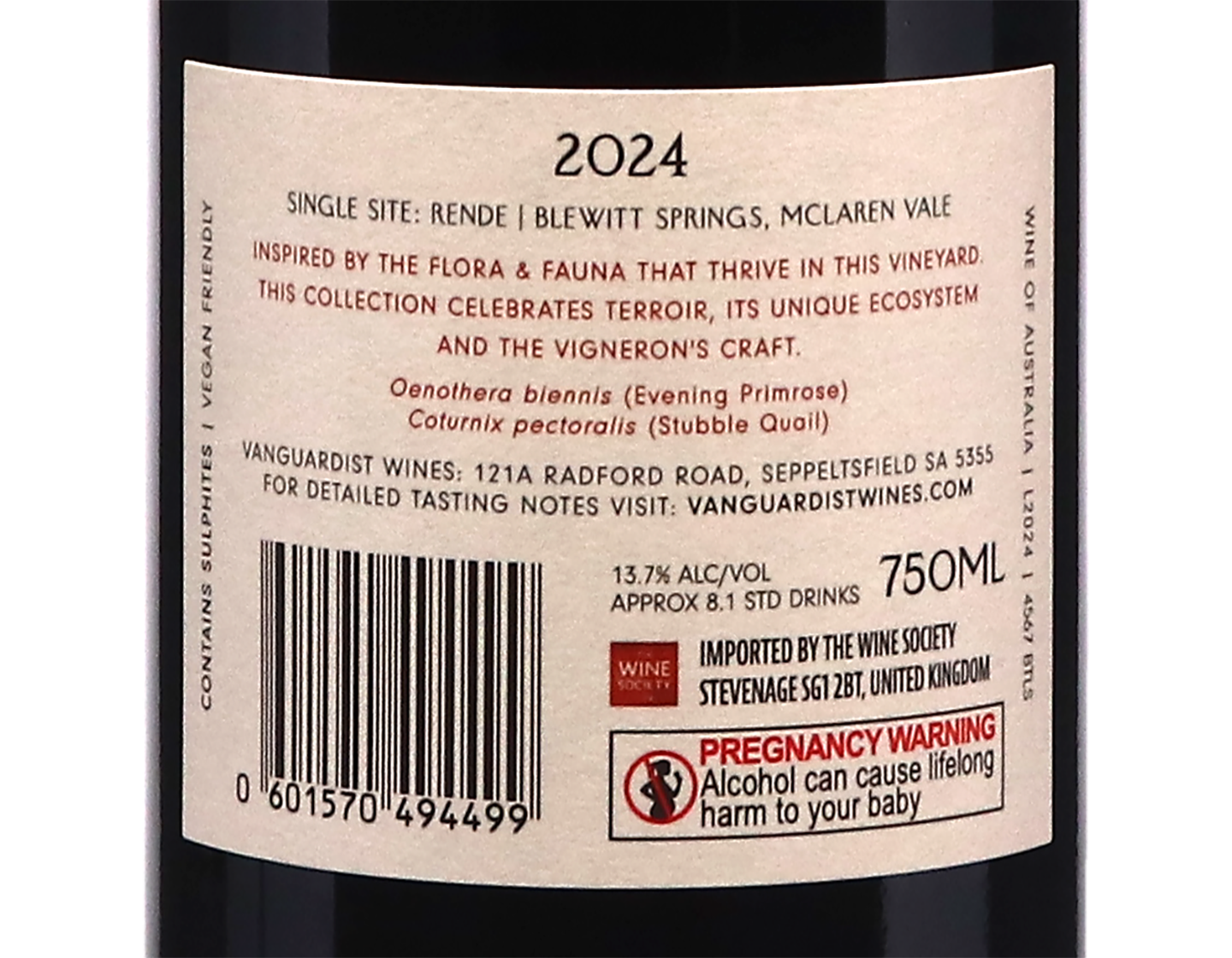Vanguardist Oeno McLaren Vale Grenache 2024