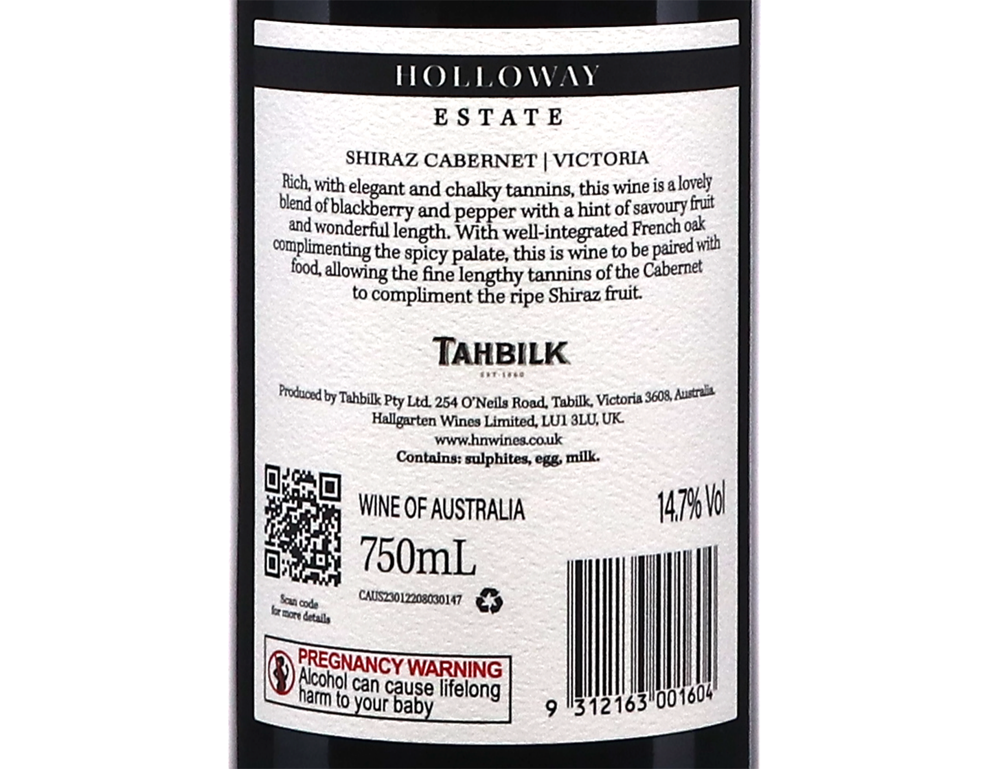Holloway Estate Victoria Shiraz-Cabernet 2024