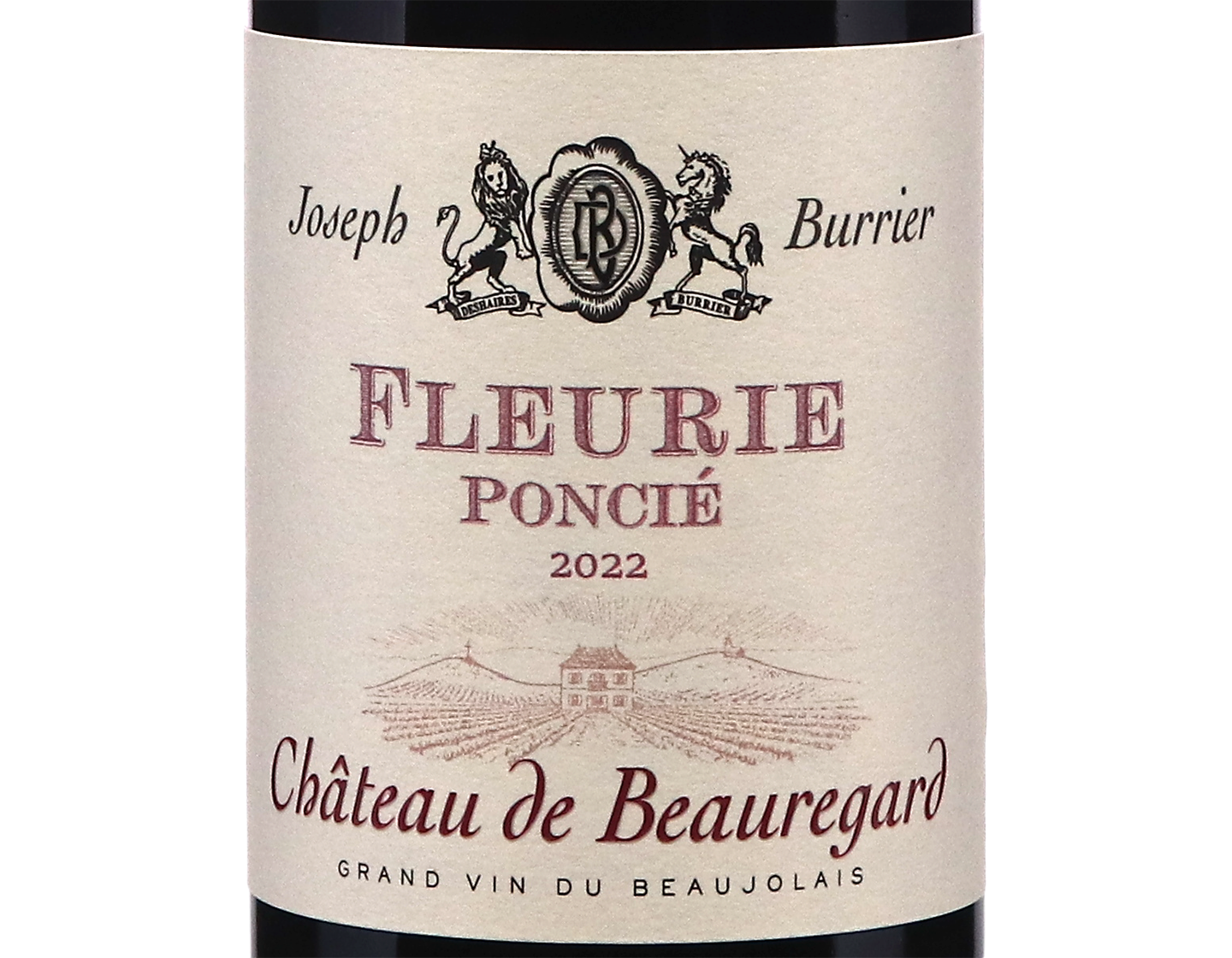 Halves of Chateau de Beauregard Fleurie Poncie 2022