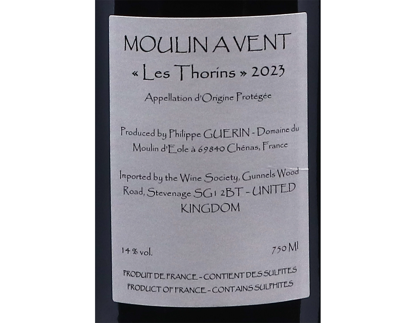 Domaine du Moulin d'Eole Moulin a Vent Les Thorins 2023