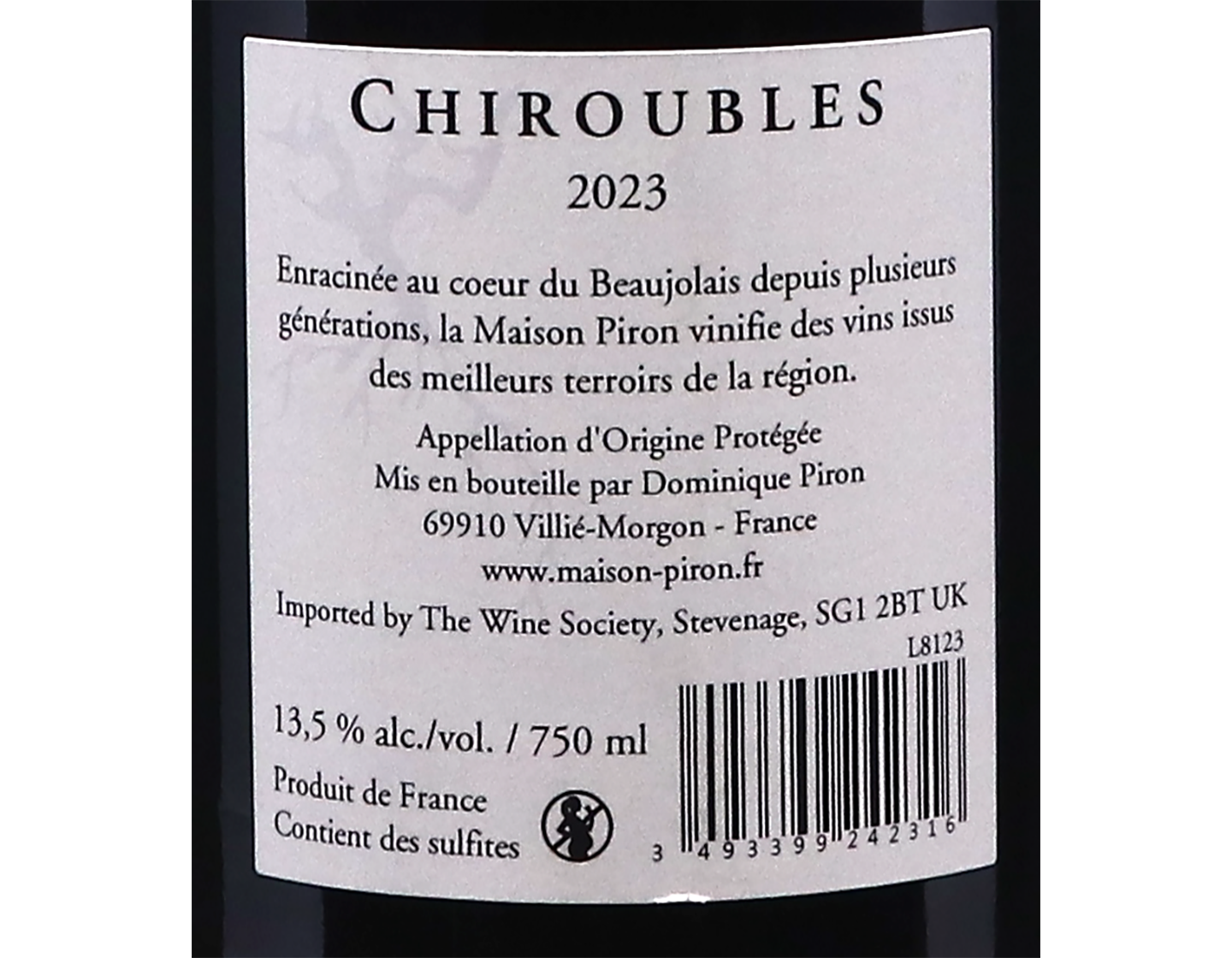 Chiroubles Dominique Piron 2023
