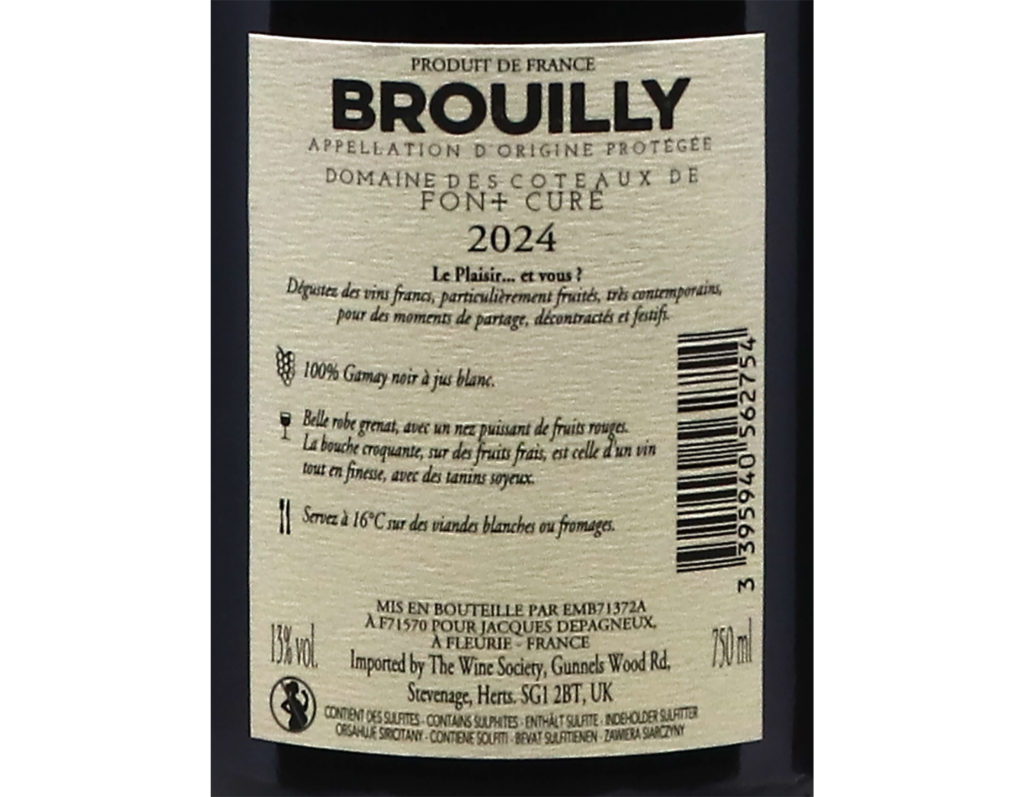 Brouilly, Domaine des Coteaux de Font Curé 2024