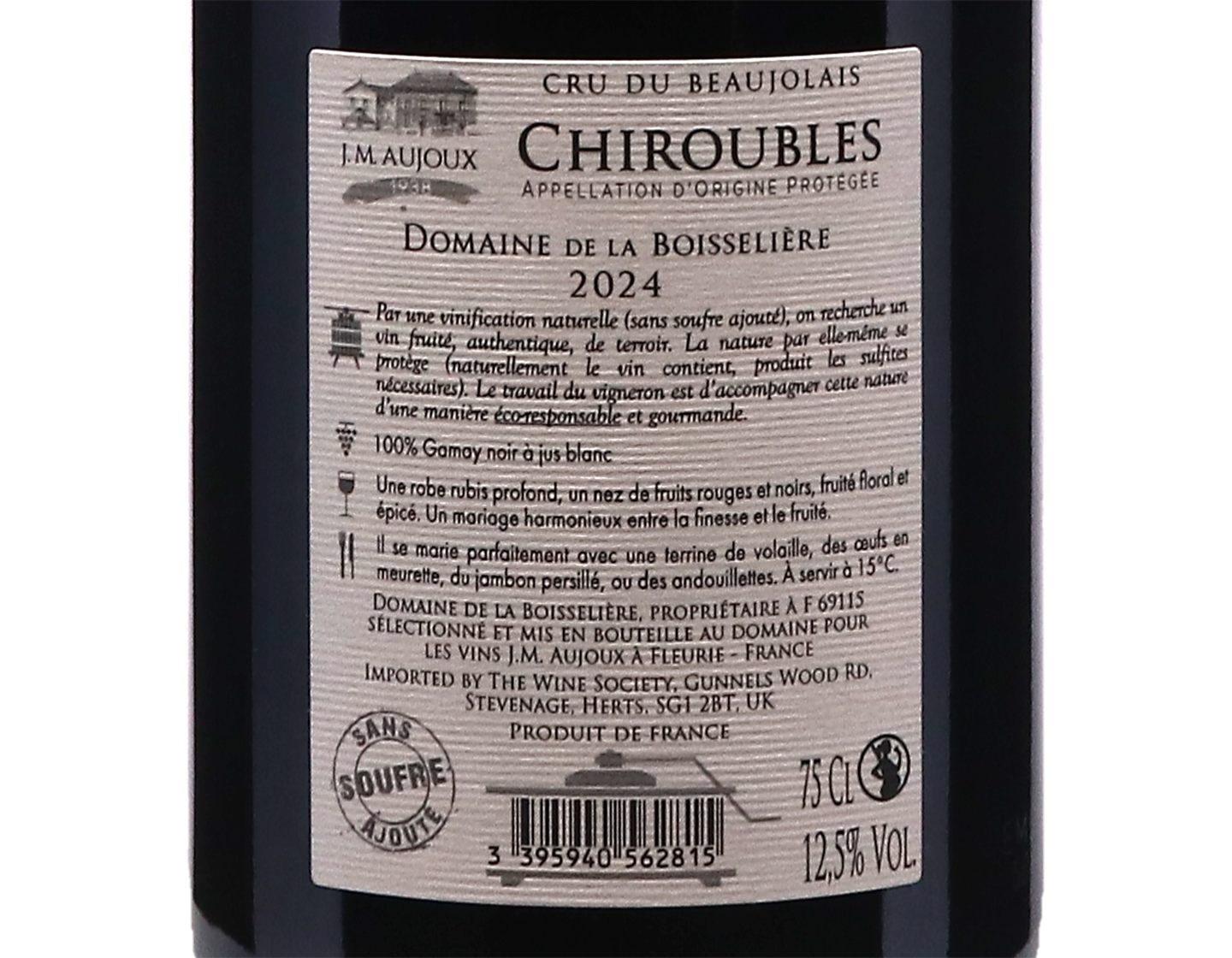 Chiroubles Domaine de la Boisseliere 2024