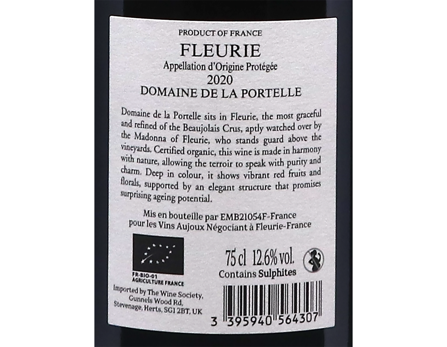Fleurie Domaine de la Portelle ORGANIC 2020