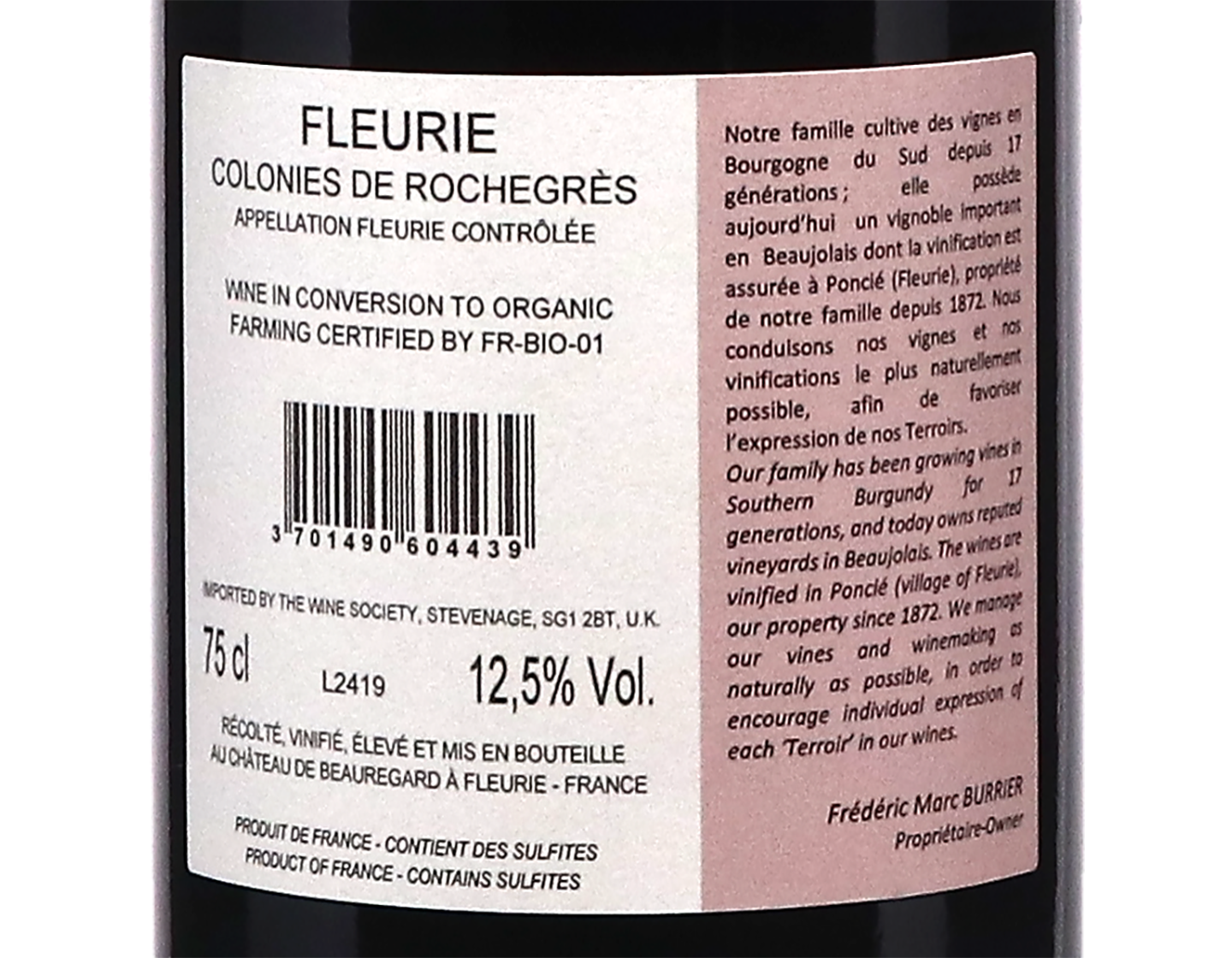 Chateau de Beauregard Fleurie Colonies de Rochegres 2024