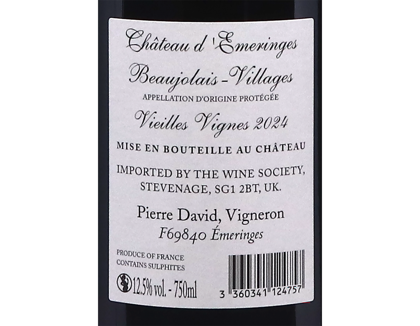 Beaujolais-Villages Vieilles Vignes, Château d'Emeringes 2024