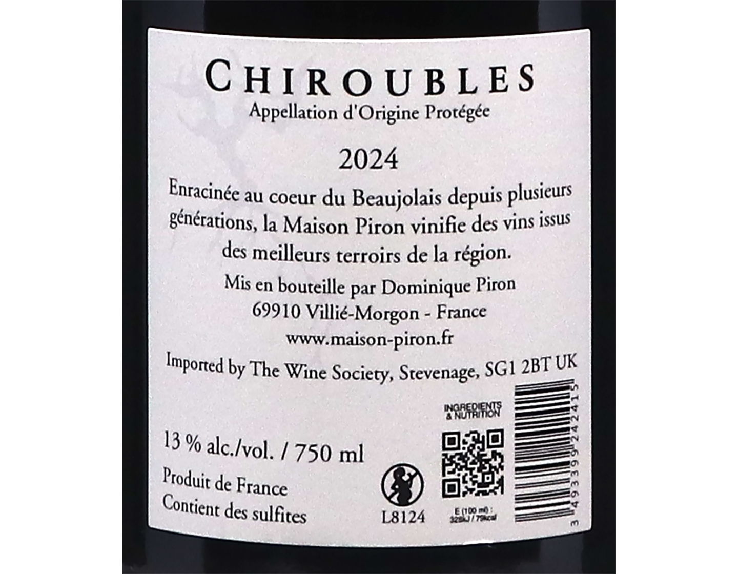 Chiroubles Dominique Piron 2024