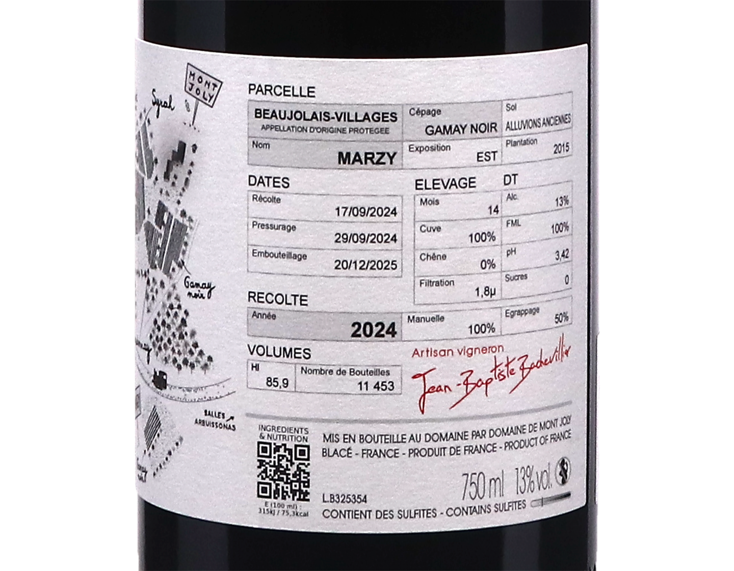 Beaujolais Villages Marzy Domaine de Mont Joly 2024