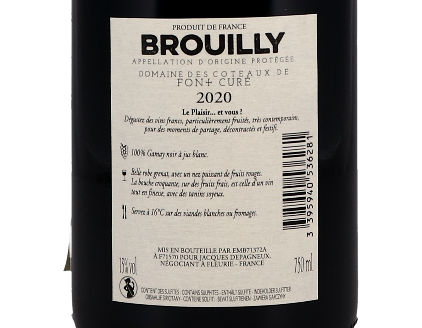 Domaine des Coteaux de Font Curé, Brouilly 2020