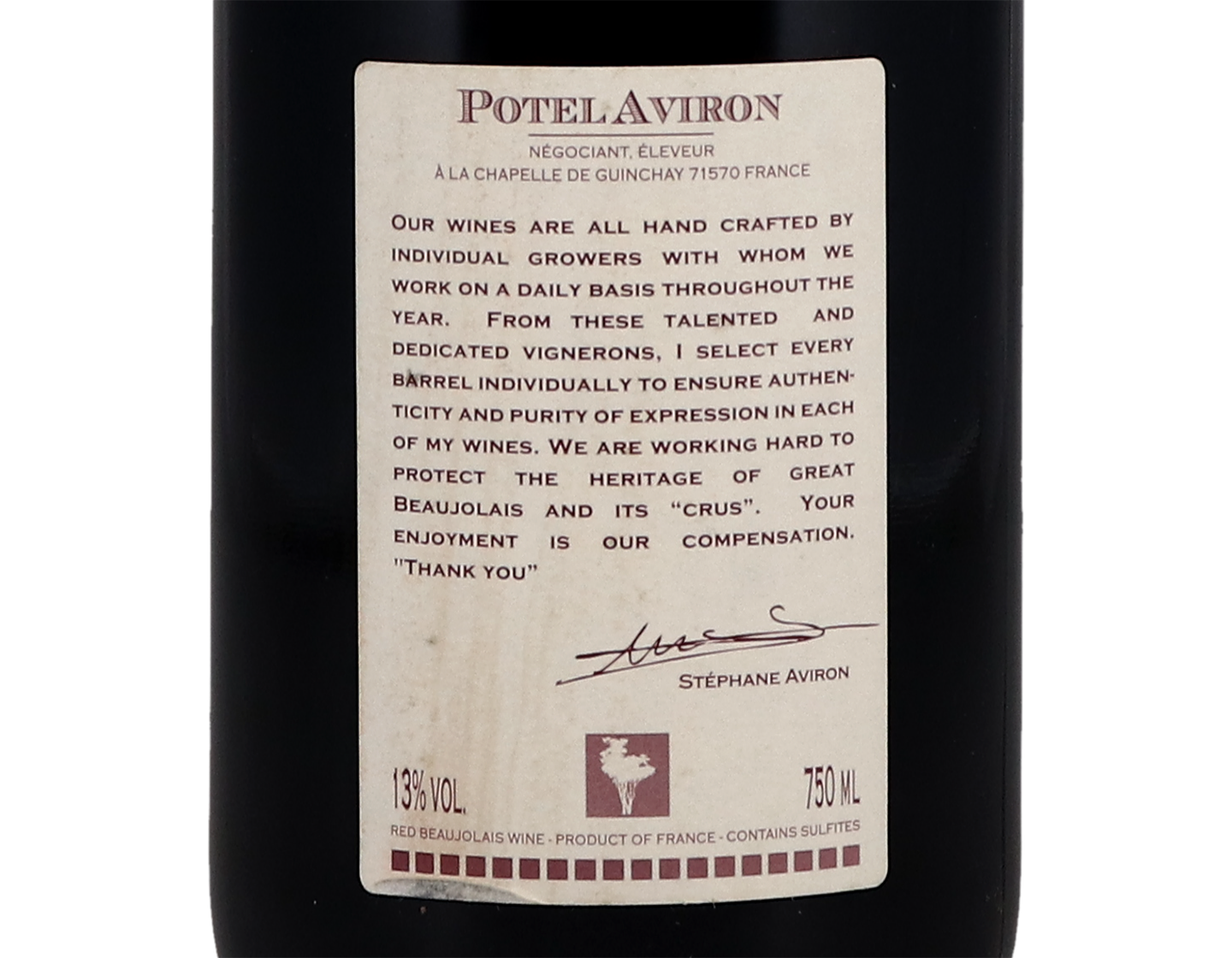 Stephane Aviron Maison de la Madriere Fleurie Vieilles Vignes 2020
