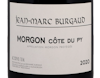 Domaine Jean-Marc Burgaud, Morgon Côte du Py 2020 view 2