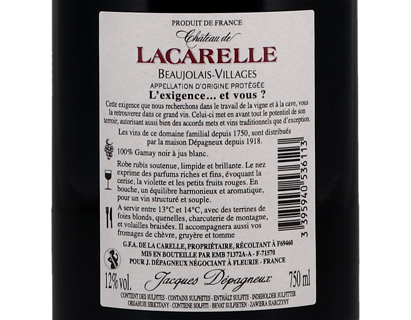 Château de Lacarelle, Beaujolais Villages 2021