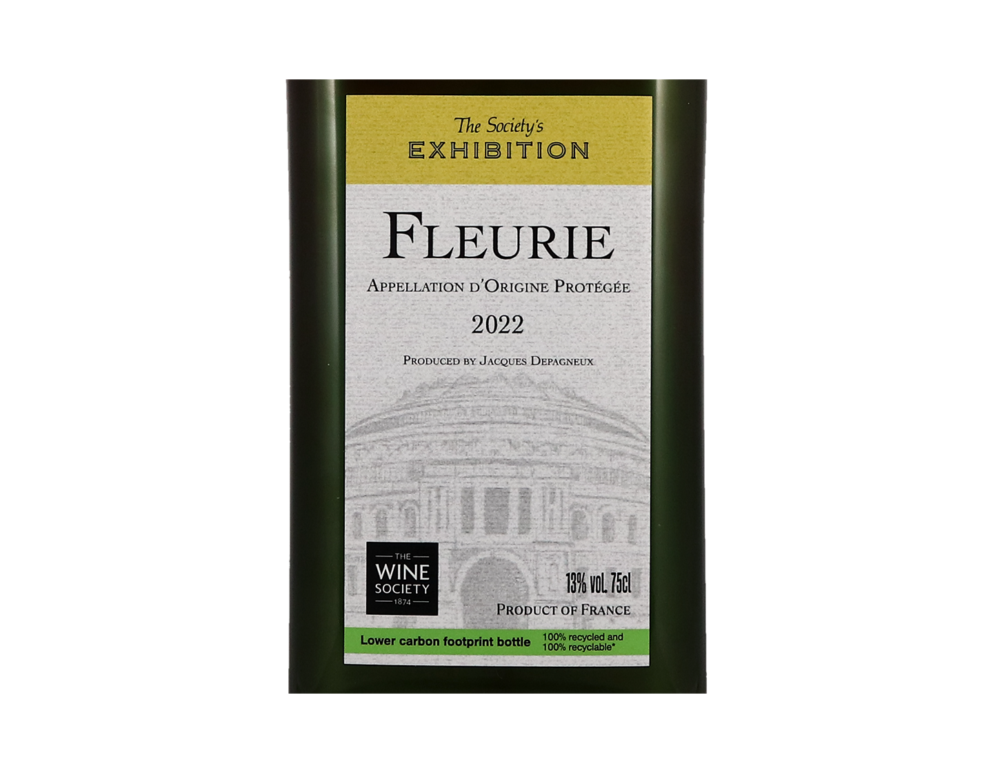 The Society's Exhibition Fleurie 2022 rPET bottle