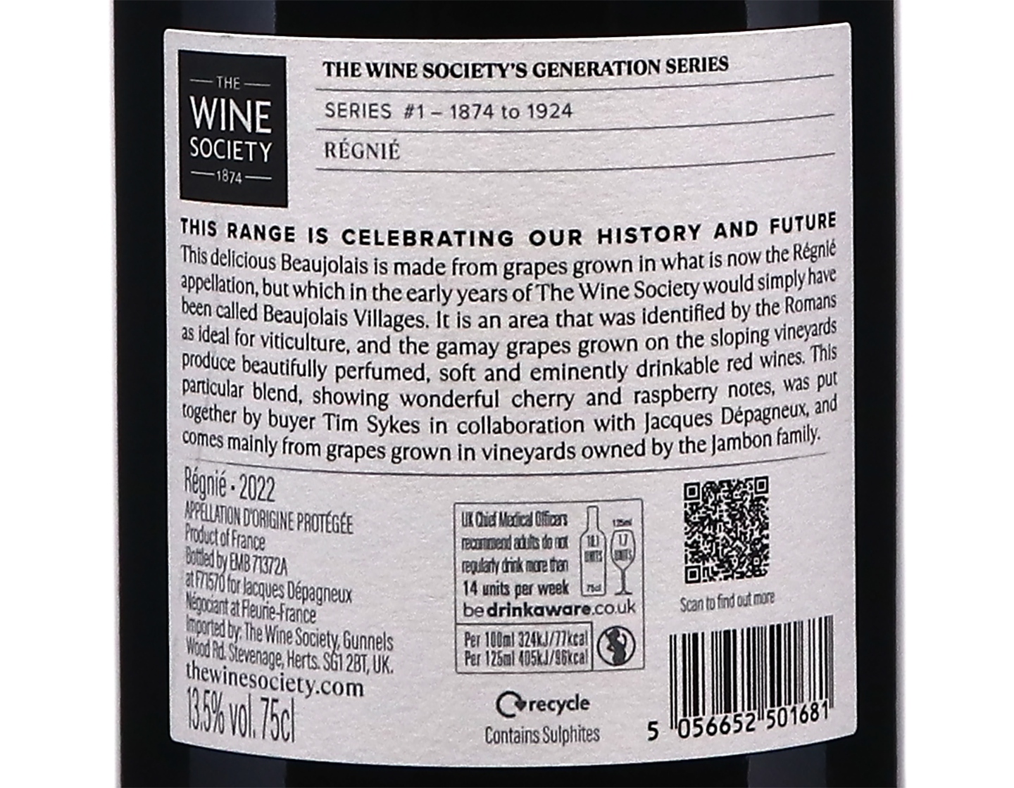 The Wine Society's 150th Anniversary Generation Series Regnie 2022