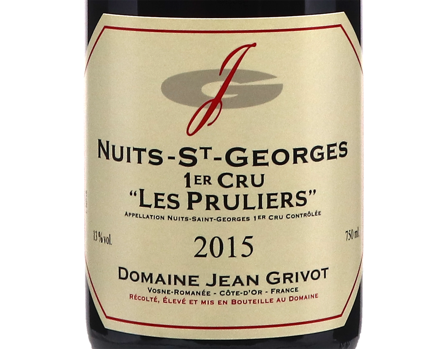 Domaine Jean Grivot Nuits St Georges PC Pruliers 2015
