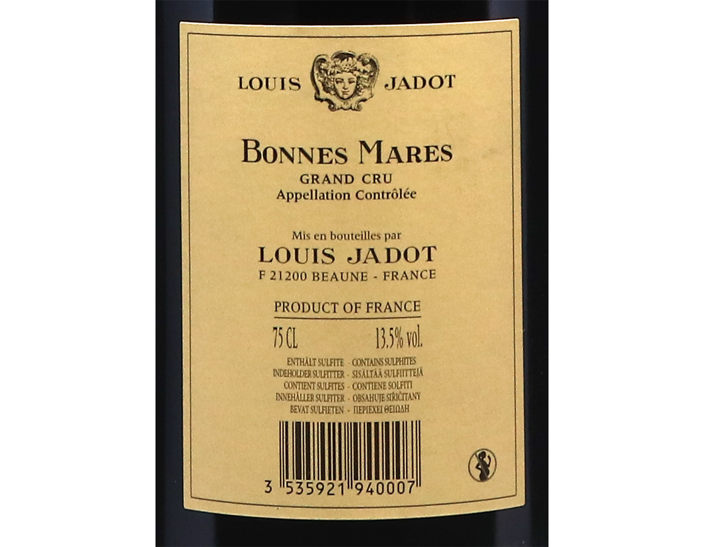 Louis Jadot Bonnes Mares GC 2015 (Domaine)