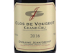 Domaine Jean Grivot Clos de Vougeot GC 2016 view 2