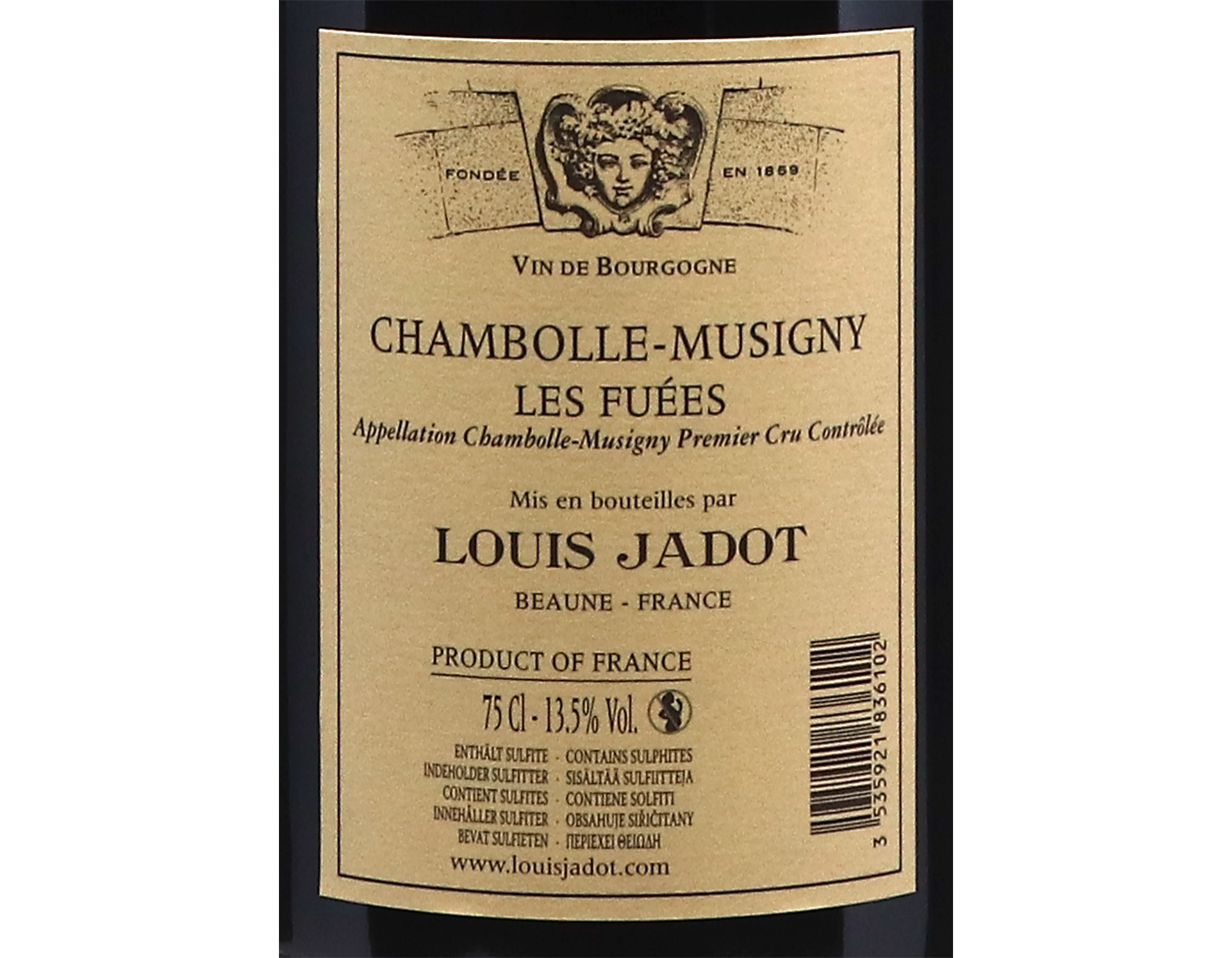 Louis Jadot Chambolle Musigny PC Les Fuees Jadot 2017