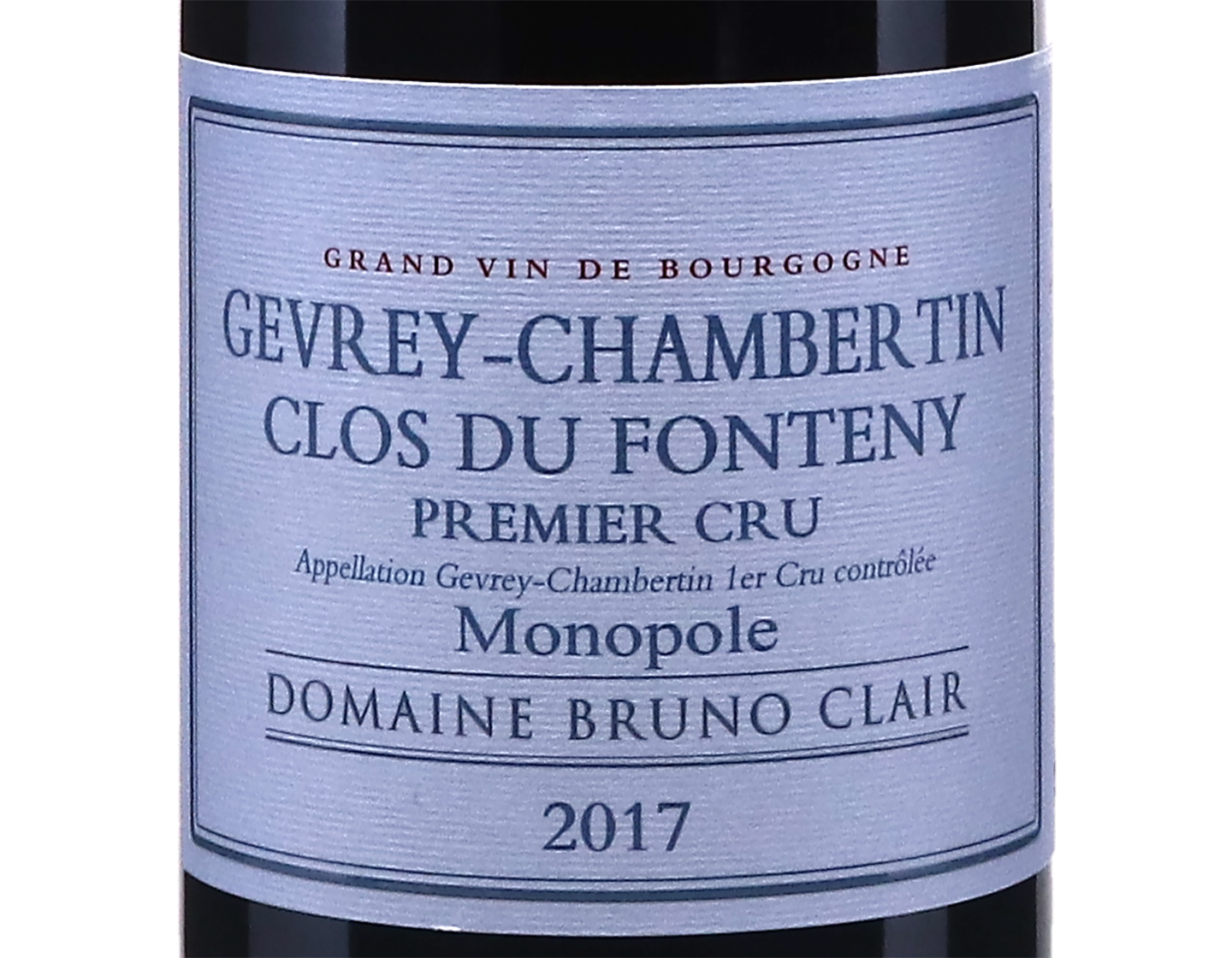 Domaine Bruno Clair Gevrey Chambertin PC Clos du Fonteny 2017