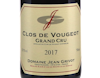 Domaine Jean Grivot Clos de Vougeot GC 2017 view 2