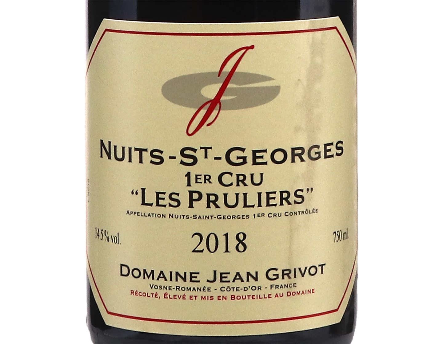 Domaine Jean Grivot Nuits St Georges PC Pruliers 2018