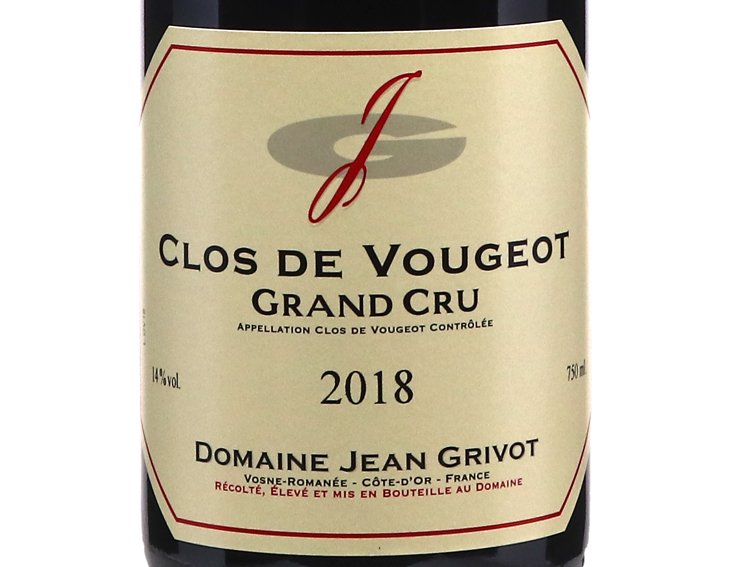 Domaine Jean Grivot Clos de Vougeot GC 2018