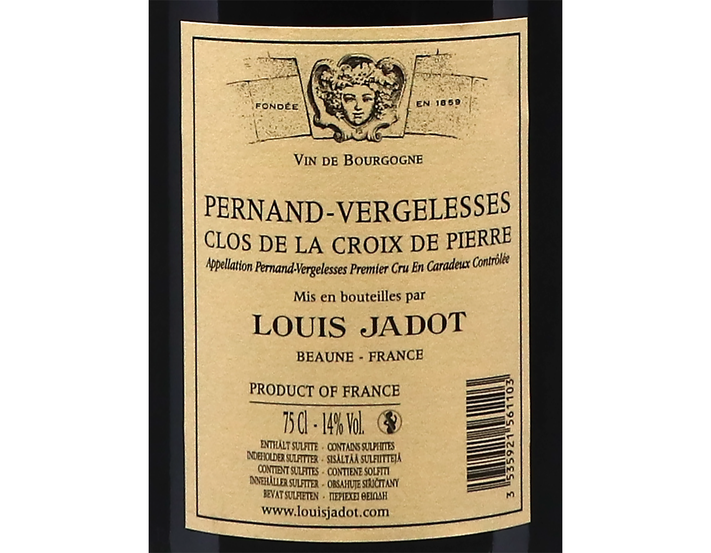 Louis Jadot Pernand Vergelesses Rouge PC Clos Croix de Pierre Heritiers 2019
