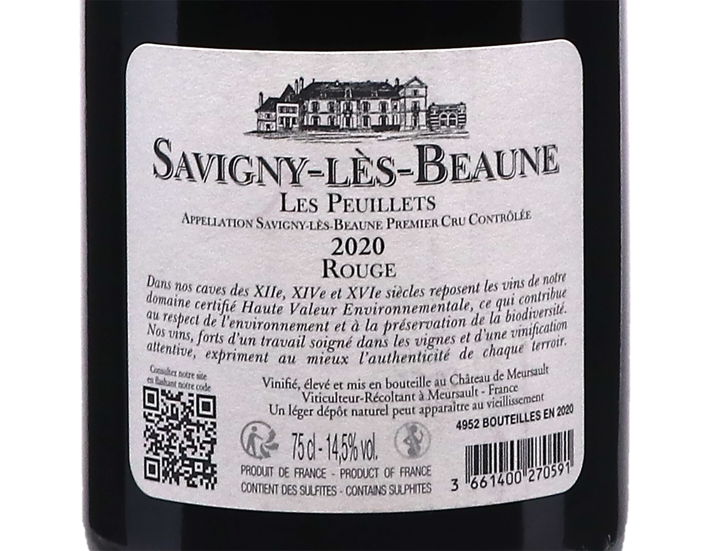 Château de Meursault, Savigny-lès-Beaune Premier Cru Peuillets 2020