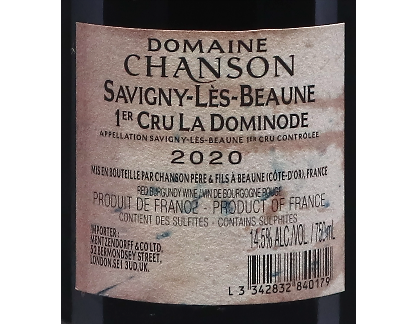 Chanson Pere et Fils Savigny Les Beaune PC La Dominode 2020