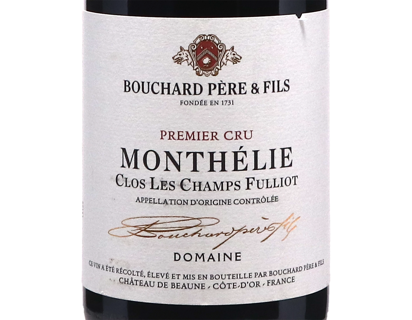 Bouchard Pere et Fils Monthelie PC Champs Fulliot 2020