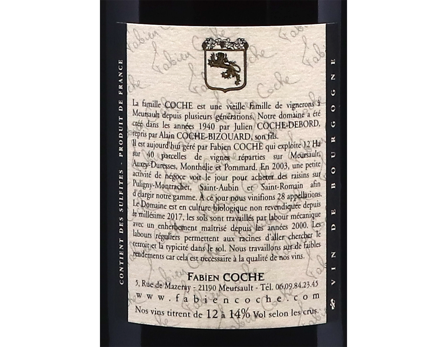 Fabien Coche Meursault Rouge 2021