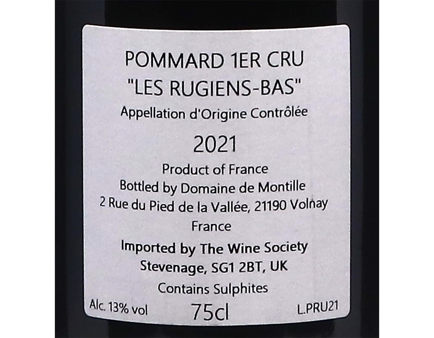 Domaine de Montille, Pommard Premier Cru Les Rugiens-Bas 2021