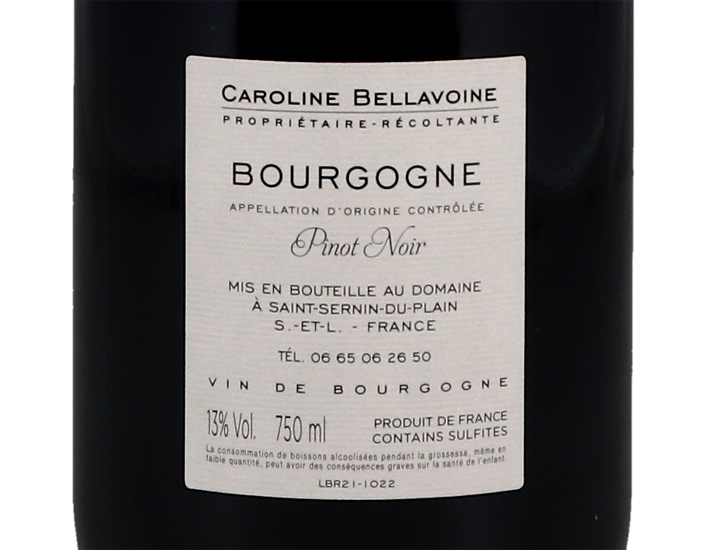 Dom Caroline Bellavoine Bourgogne Pinot Noir 2021