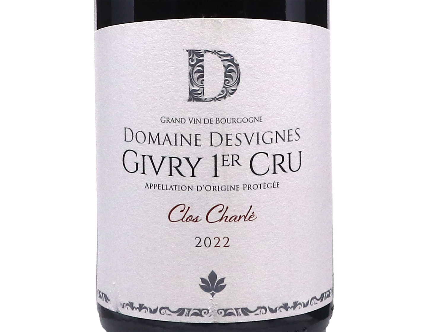 Dom Desvignes Givry PC Clos Charle 2022