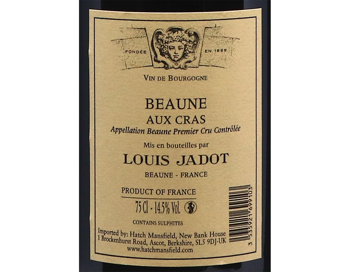 Louis Jadot Beaune PC Aux Cras (Famille Gagey) 2023