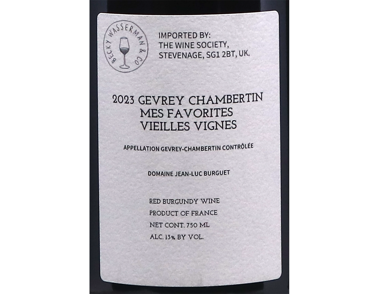 Domaine Alain Burguet Gevrey Chambertin Mes Favorites Vieilles Vignes 2023