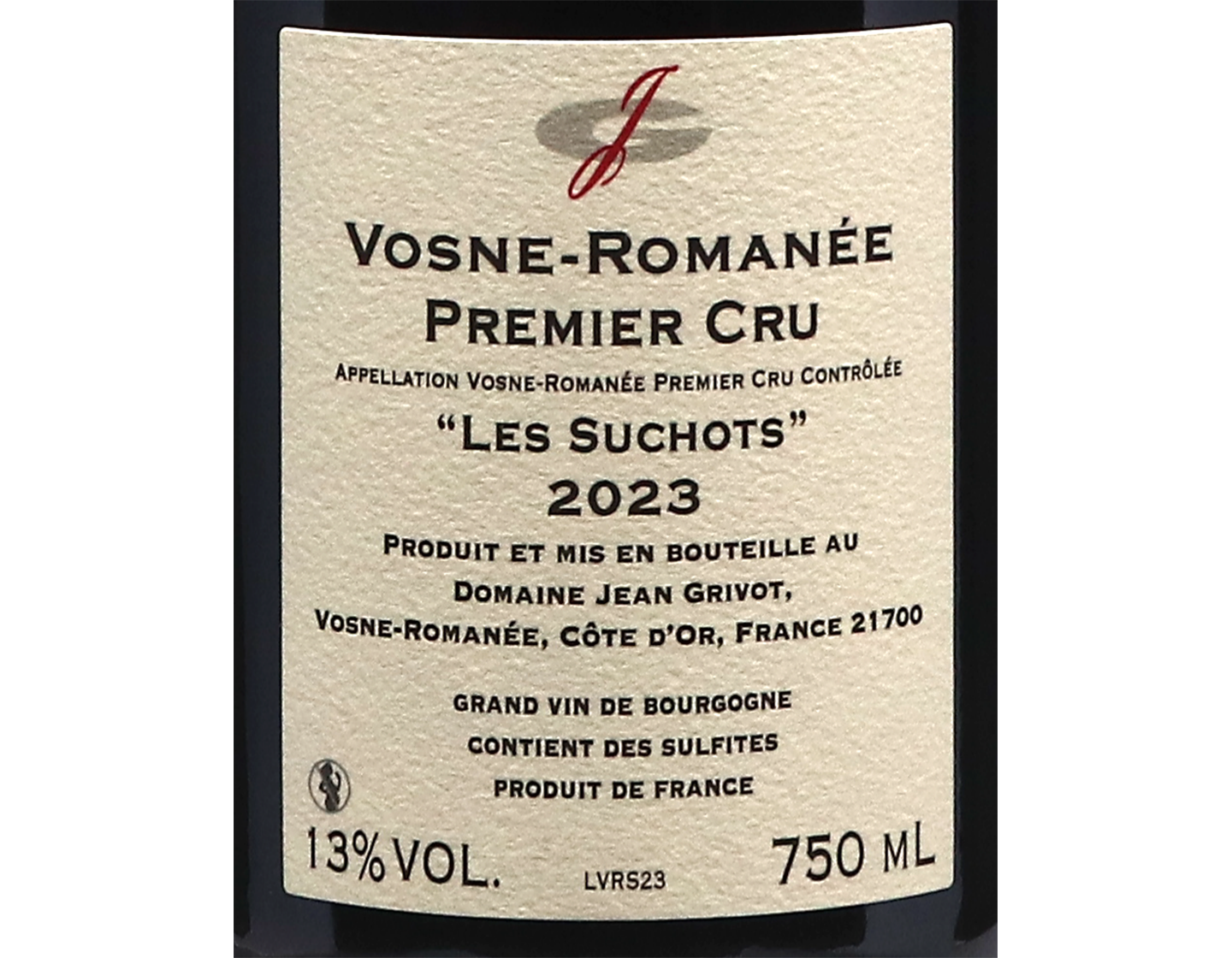 Domaine Jean Grivot Vosne Romanee PC Suchots 2023
