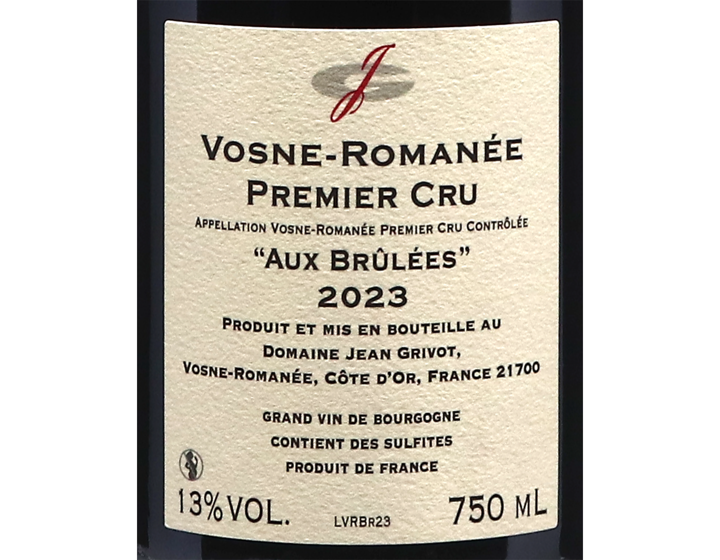 Domaine Jean Grivot Vosne Romanee PC Brulees 2023