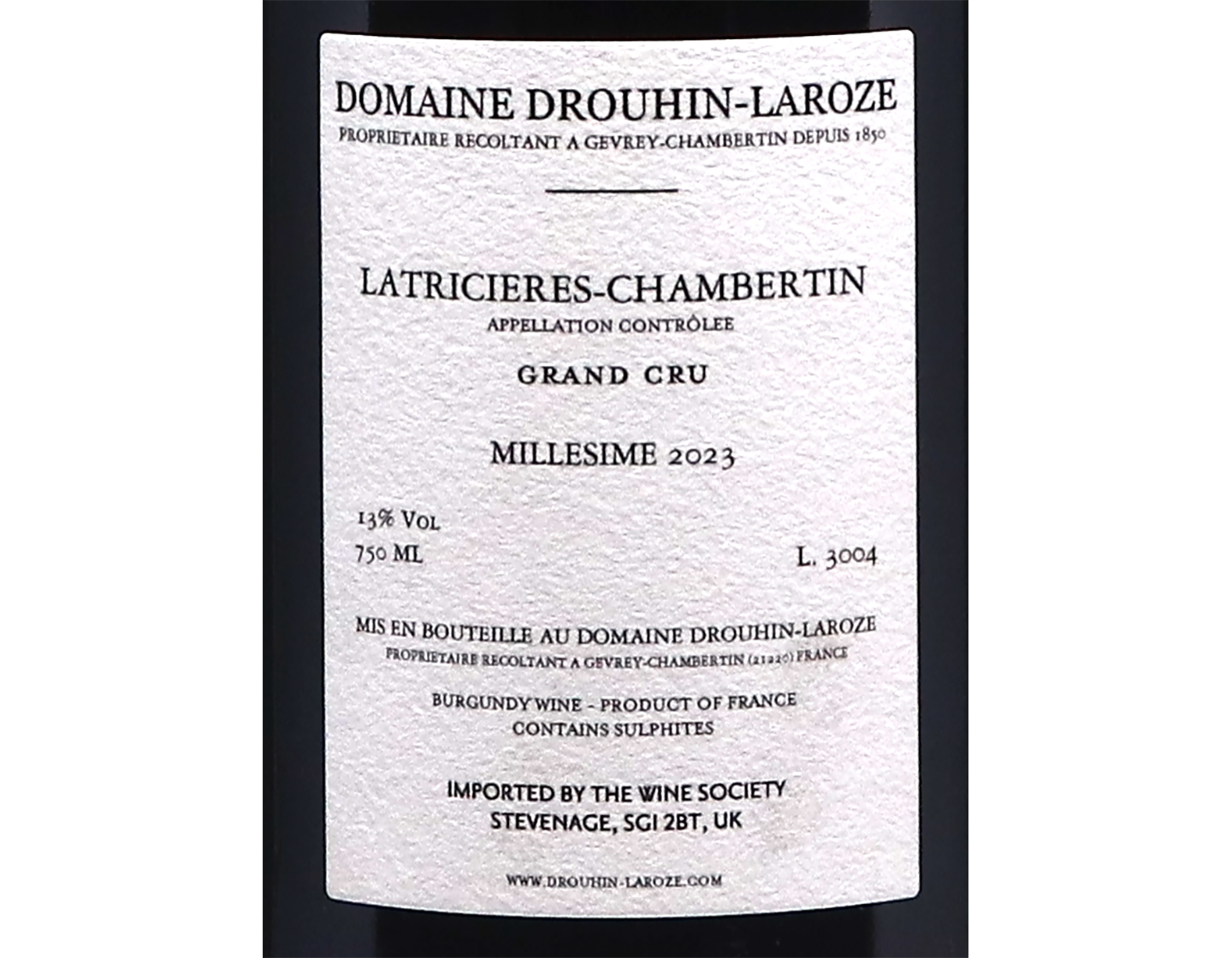 Domaine Drouhin Laroze Latricieres Chambertin GC 2023