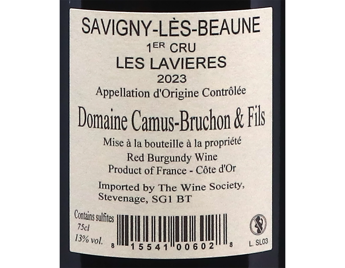 Domaine Camus Bruchon Savigny Les Beaune Premier Cru Les Lavieres 2023