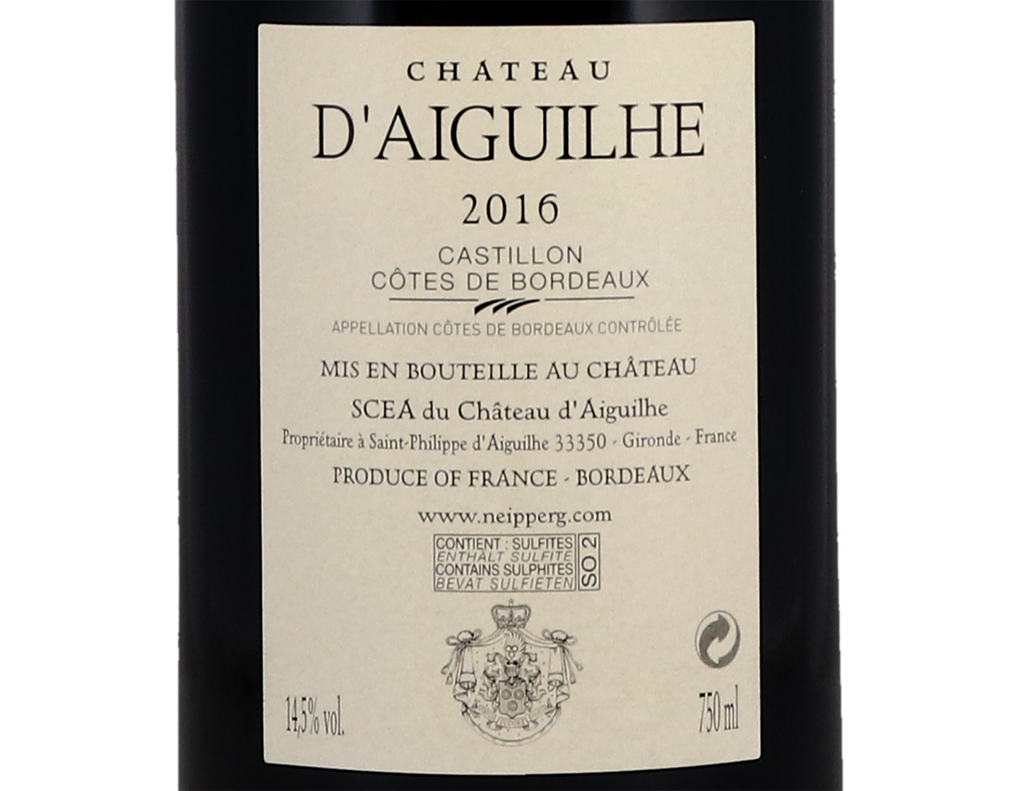 Ch d'Aiguilhe Castillon 2016