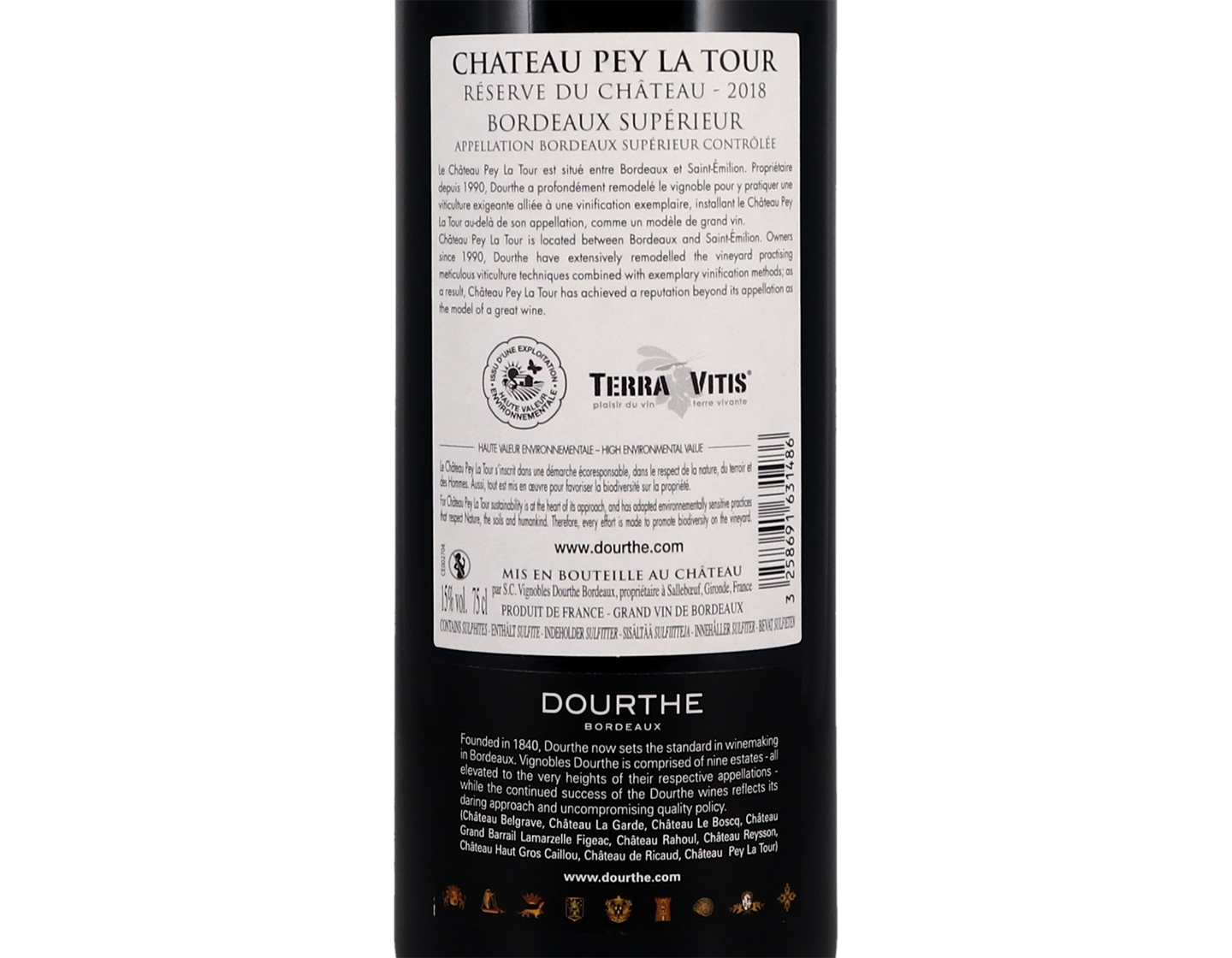 Château Pey La Tour Réserve, Bordeaux Supérieur 2018