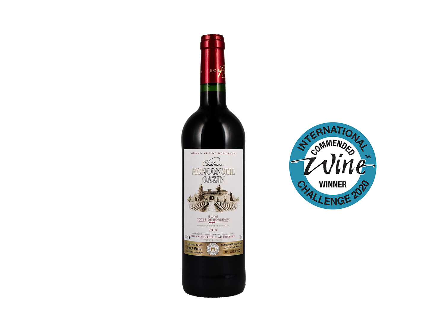 Château Monconseil Gazin, Blaye Côtes de Bordeaux 2018