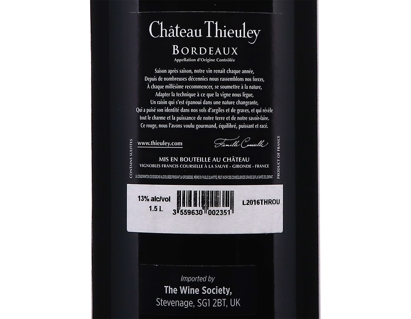 Thieuley rouge magnums 2016